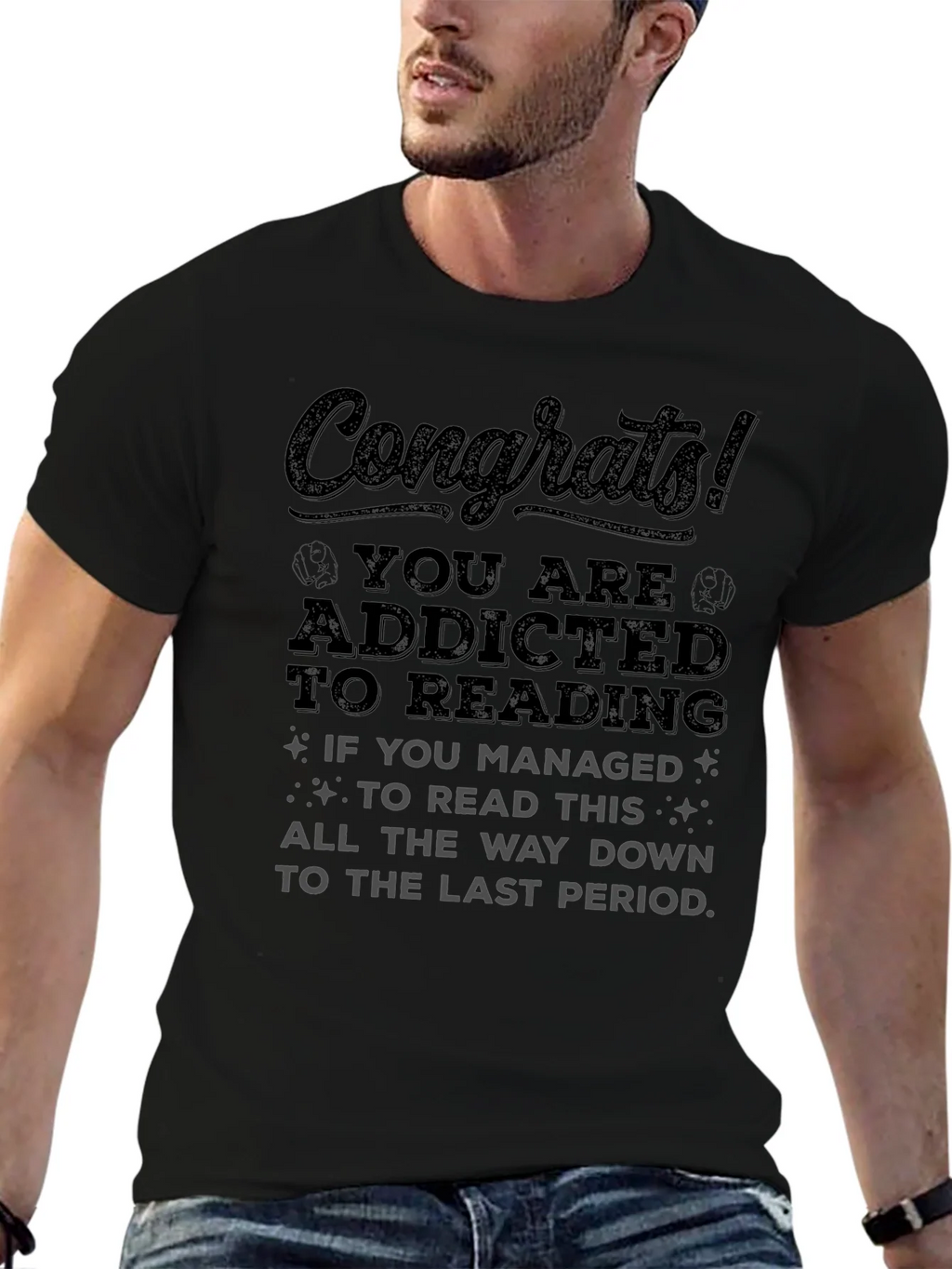 Congrats! Addicted to Reading T-Shirt product image 9