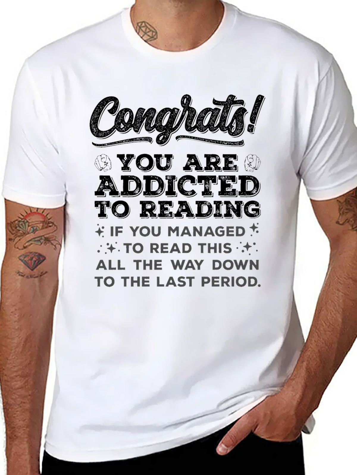 Congrats! Addicted to Reading T-Shirt product image 10