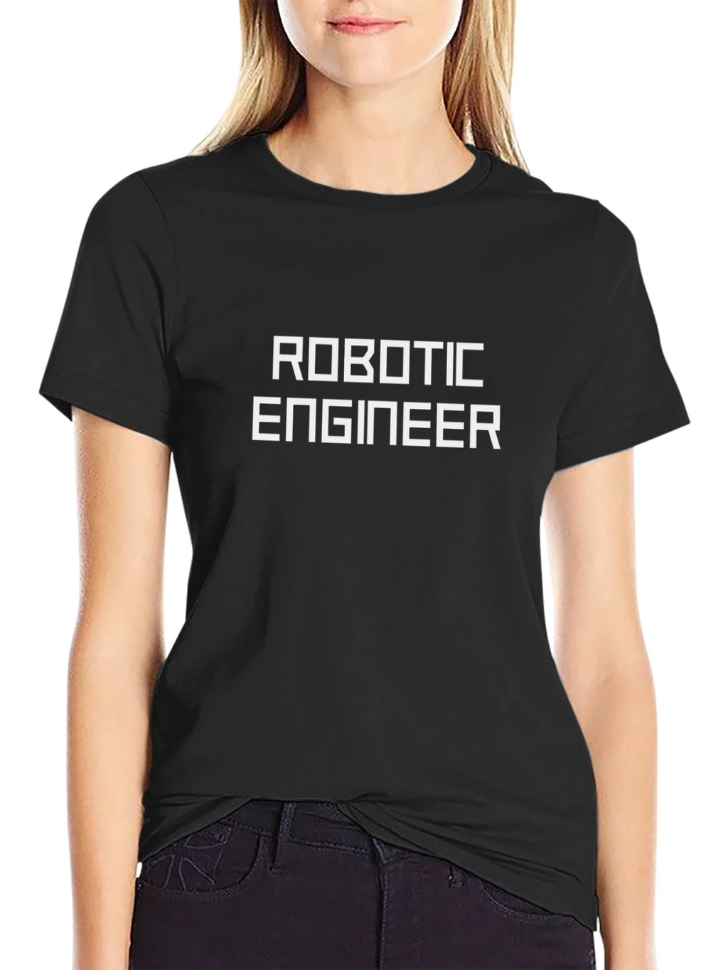 Robotic Engineer T-Shirt - Black Cotton Blend Tee product image 5