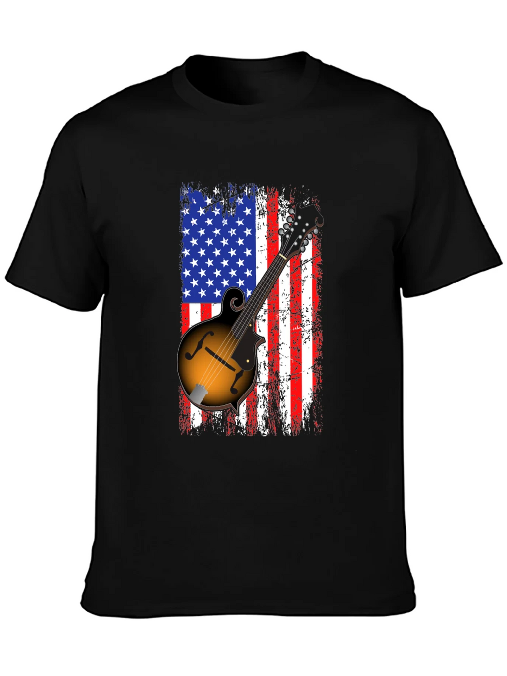 American Flag Mandolin Graphic T-Shirt product image 6