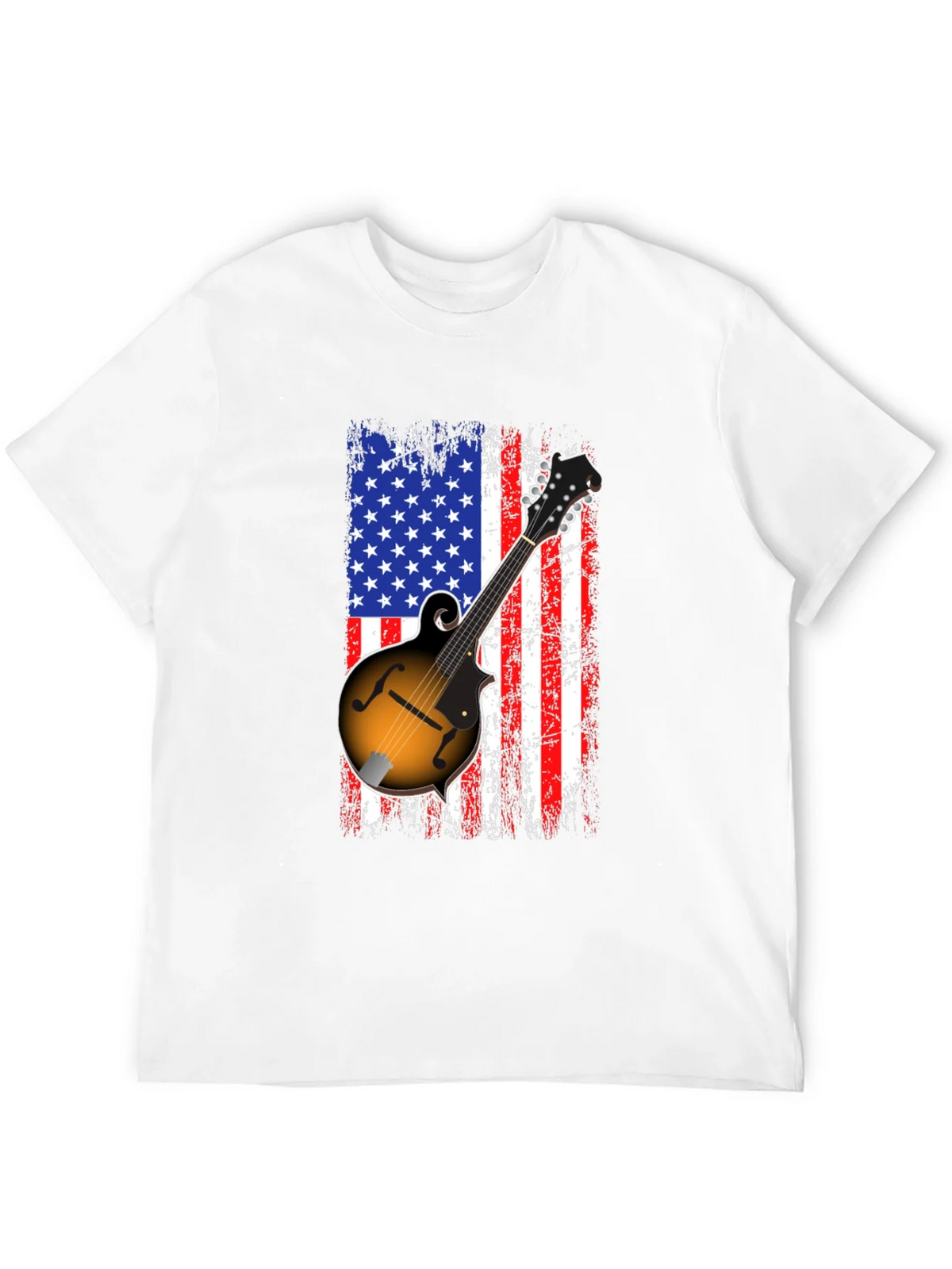 American Flag Mandolin Graphic T-Shirt product image 3