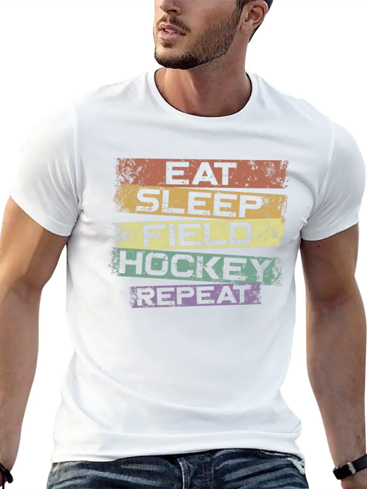Eat Sleep Field Hockey Repeat T-Shirt product image 4