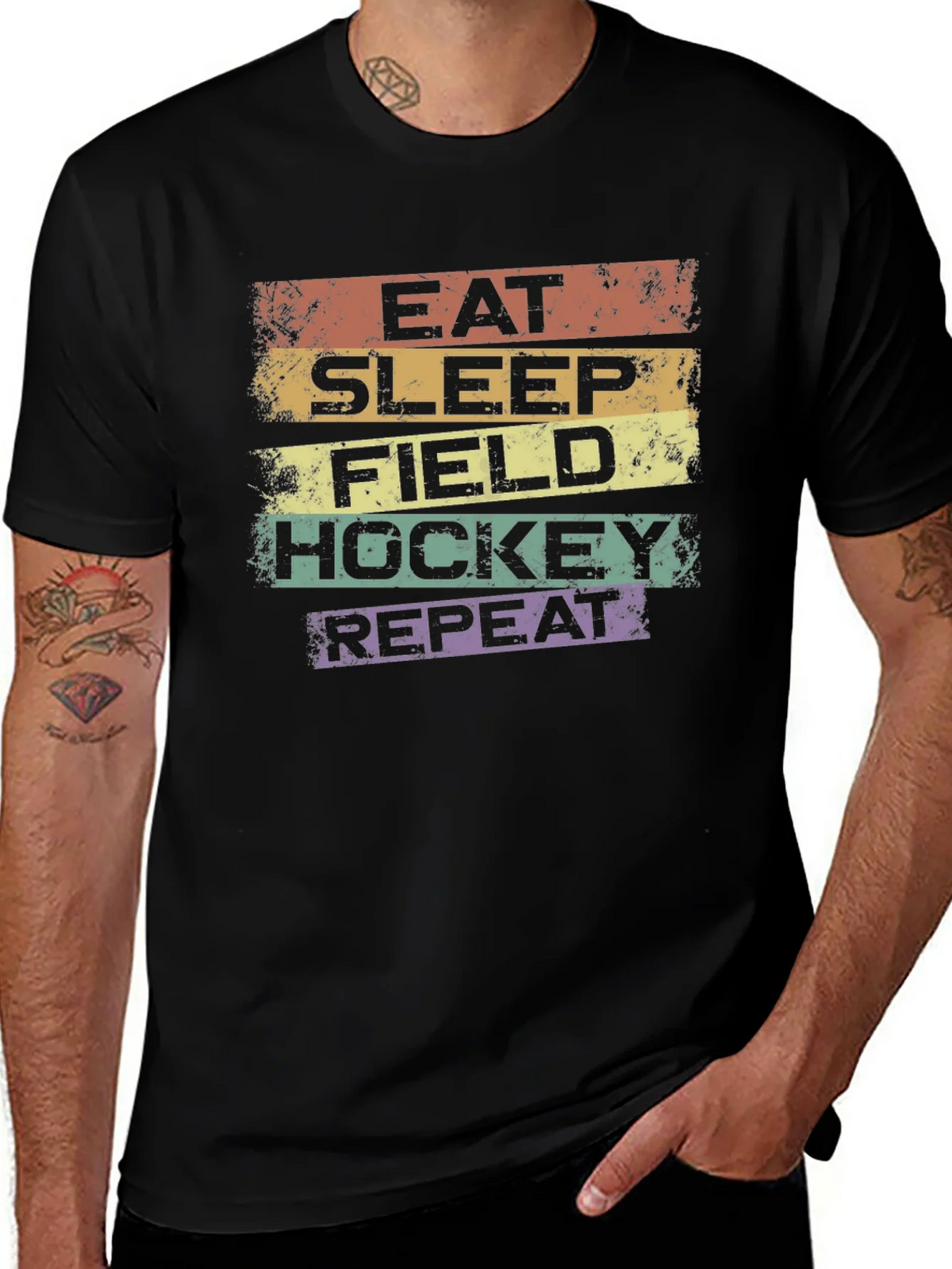 Eat Sleep Field Hockey Repeat T-Shirt product image 1