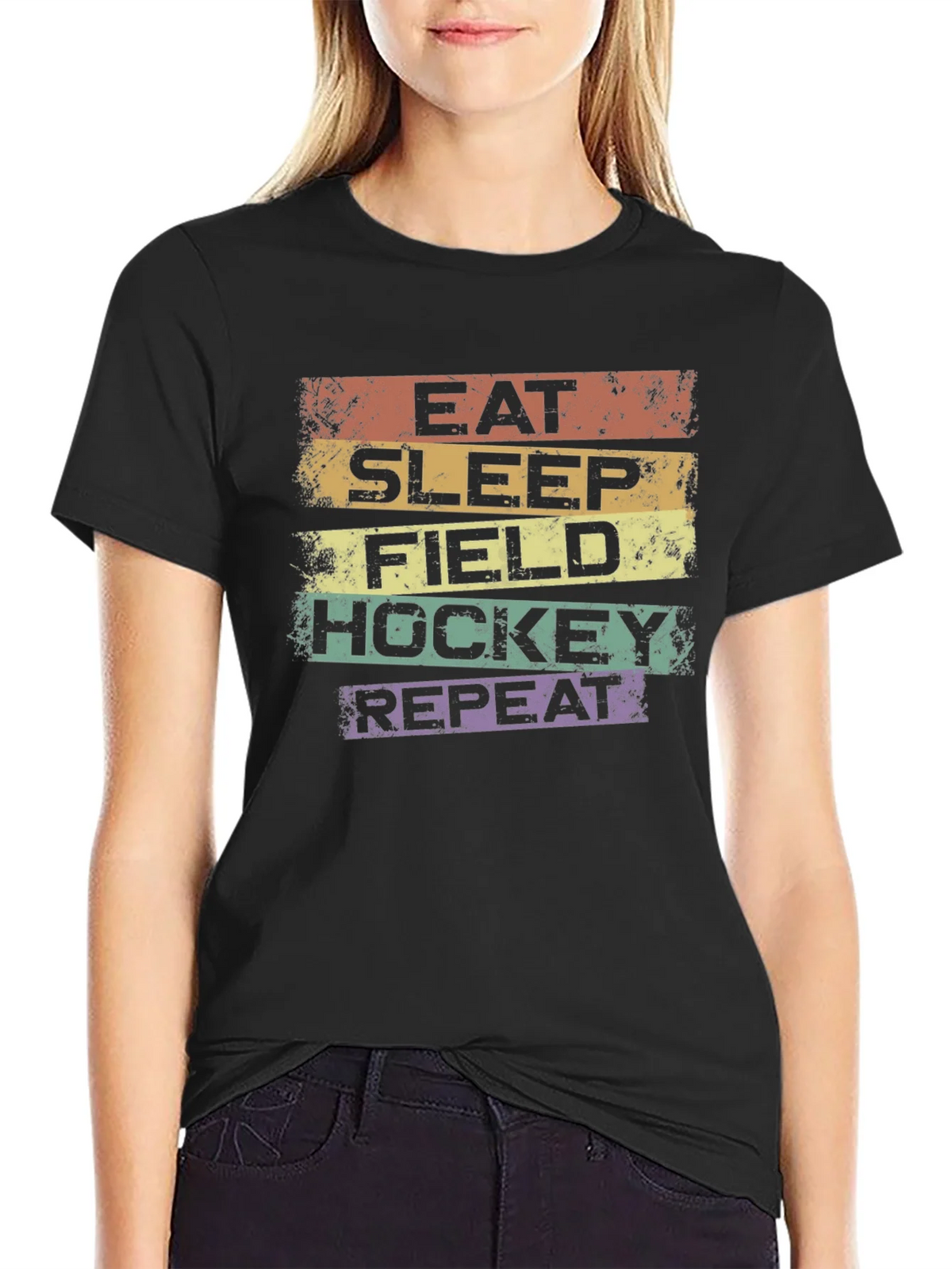 Eat Sleep Field Hockey Repeat T-Shirt product image 5
