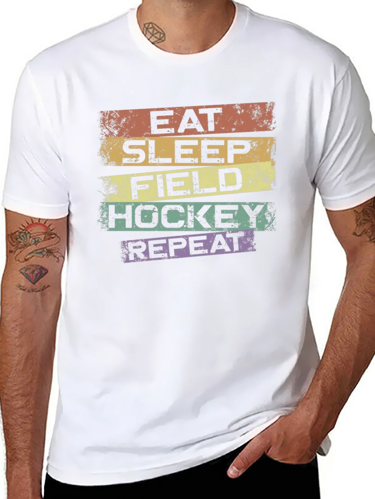 Eat Sleep Field Hockey Repeat T-Shirt product image 10