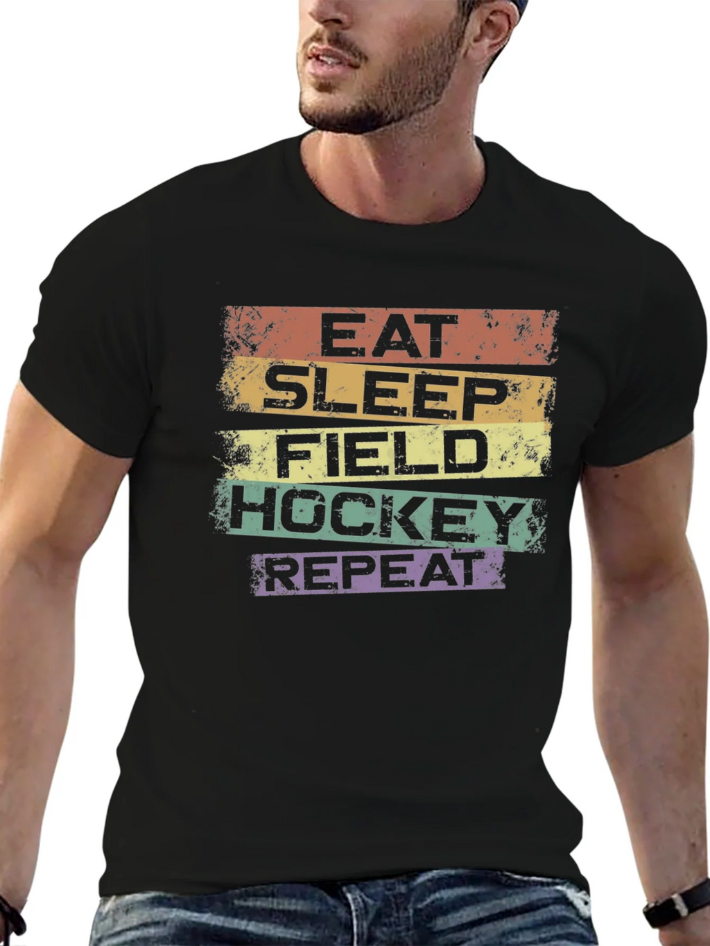 Eat Sleep Field Hockey Repeat T-Shirt product image 9