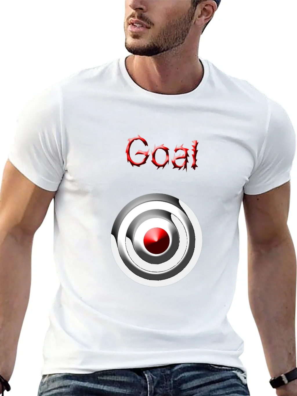 Goal T-shirt Target Graphic Tee Mens Casual product image 4