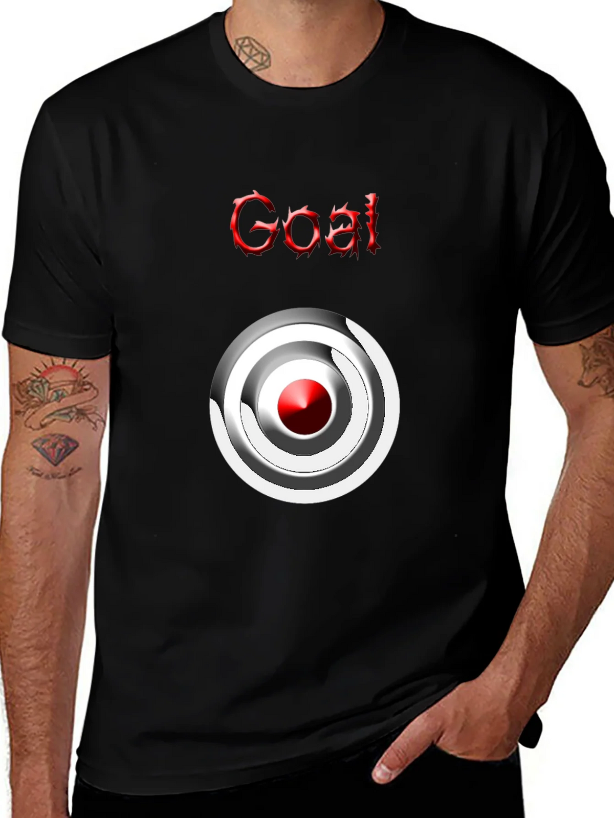 Goal T-shirt Target Graphic Tee Mens Casual product image 1