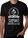 Fishing Humor T-Shirt: Real Girls Catch Bigger Fish product image 1