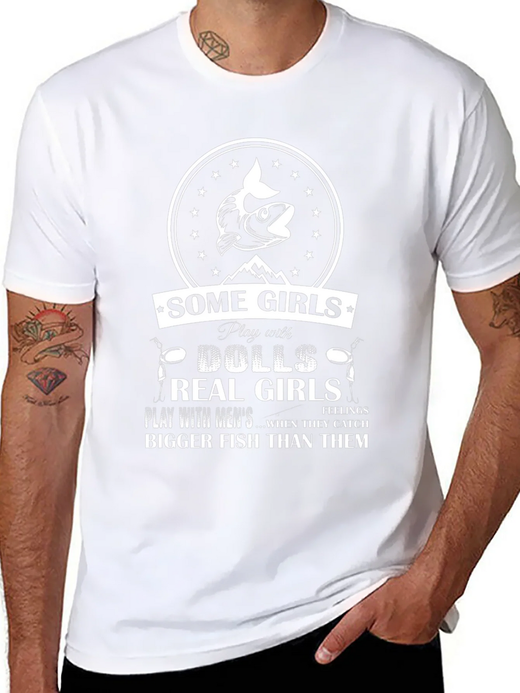 Fishing Humor T-Shirt: Real Girls Catch Bigger Fish product image 10