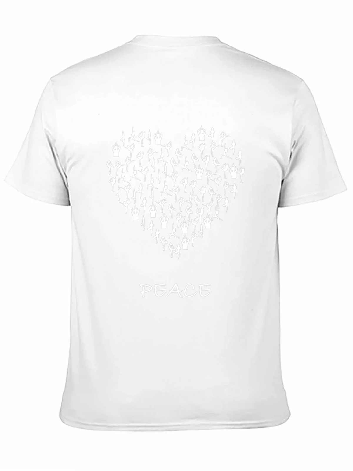 Yoga Heart Peace Graphic T-Shirt - Black product image 2