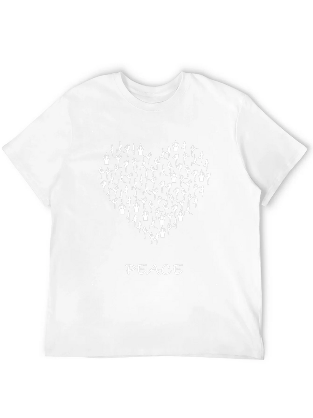 Yoga Heart Peace Graphic T-Shirt - Black product image 3