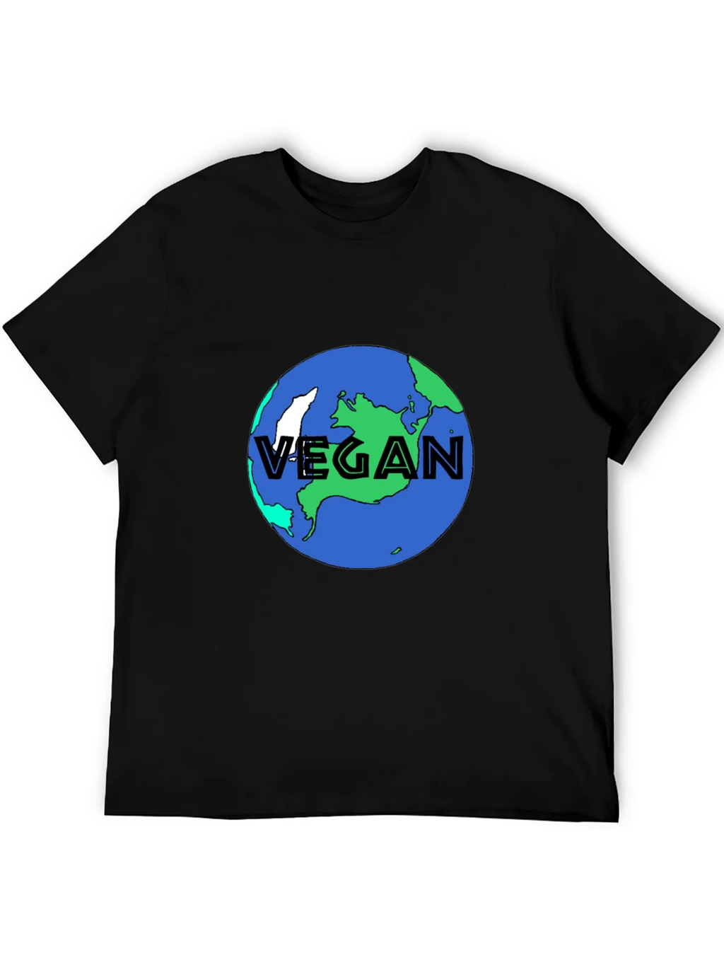 Vegan Earth Graphic Tee - Black Sustainable Fashion product image 8
