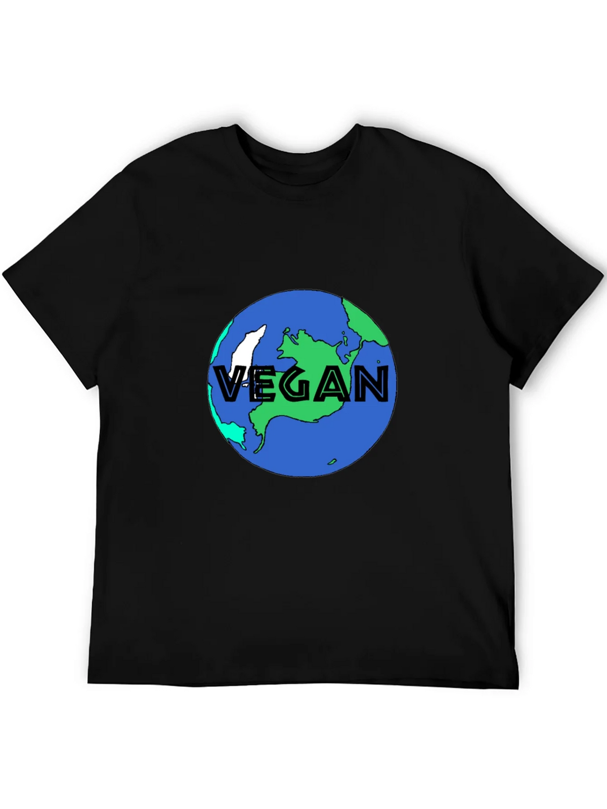 Vegan Earth Graphic Tee - Black Sustainable Fashion product image 8