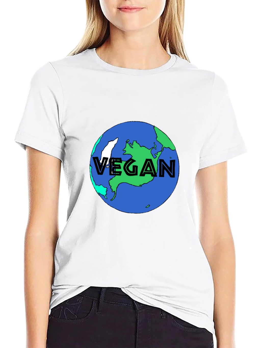 Vegan Earth Graphic Tee - Black Sustainable Fashion product image 11