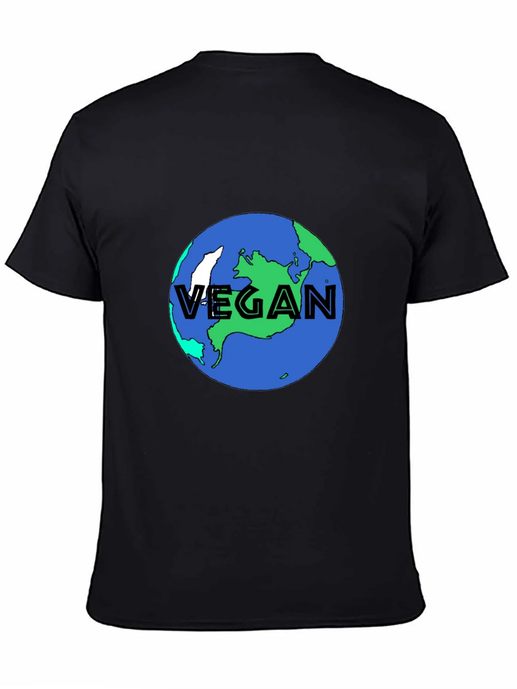 Vegan Earth Graphic Tee - Black Sustainable Fashion product image 7