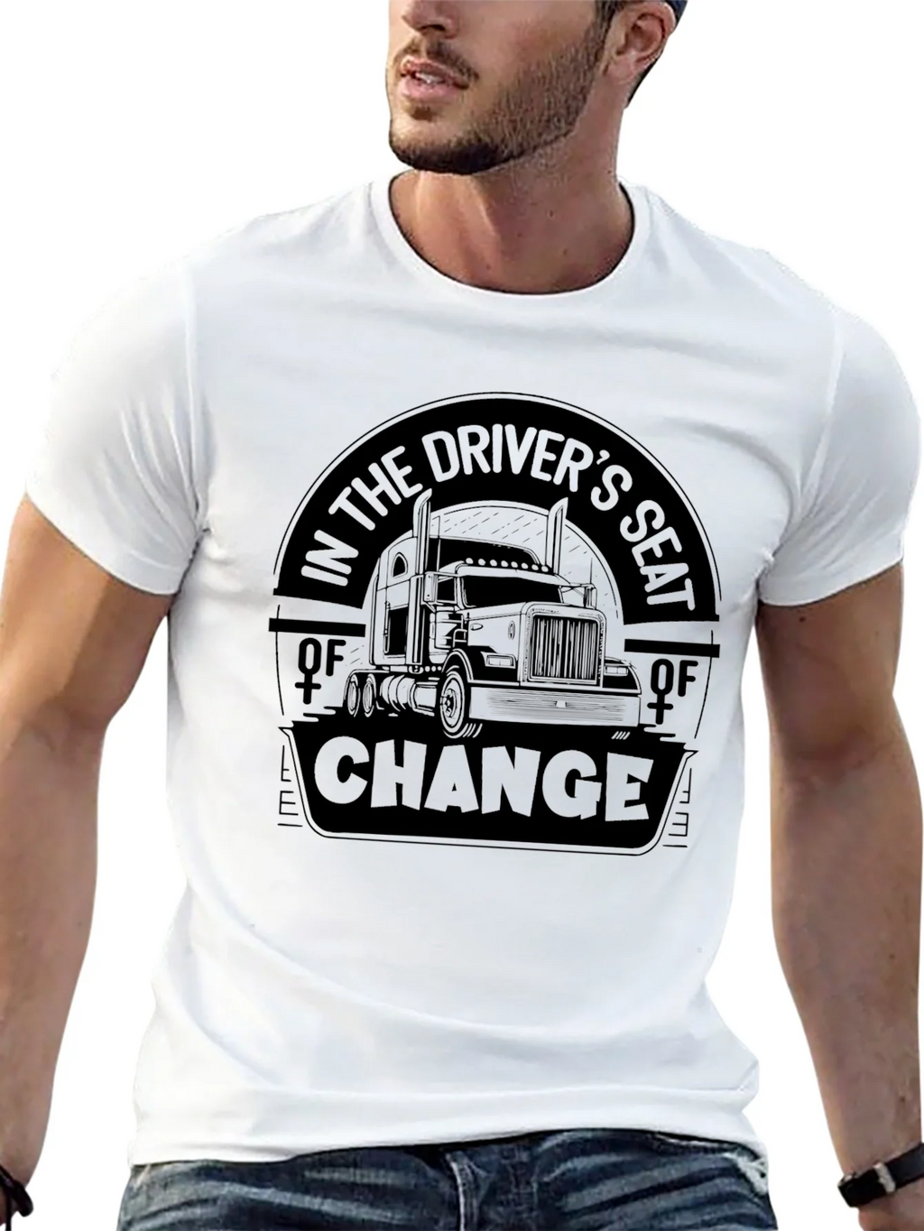 Drivers Seat of Change Black T-Shirt product image 4