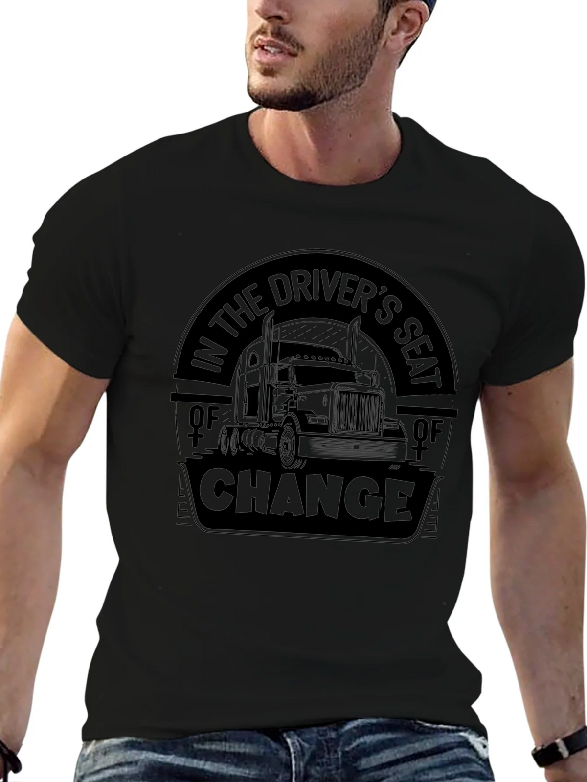 Drivers Seat of Change Black T-Shirt product image 9
