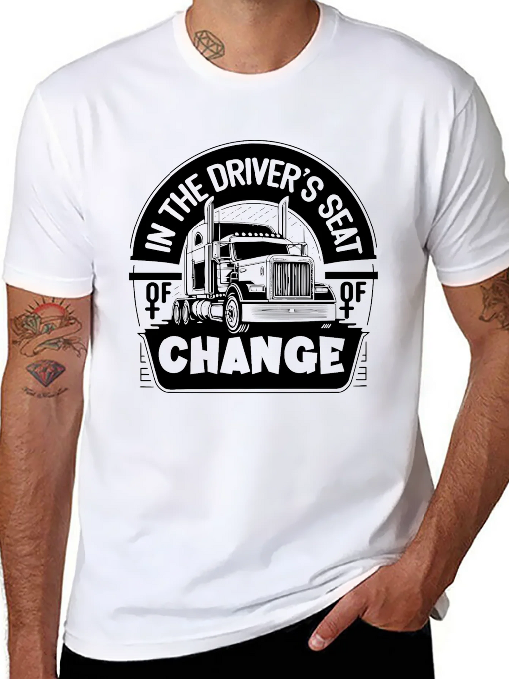 Drivers Seat of Change Black T-Shirt product image 10