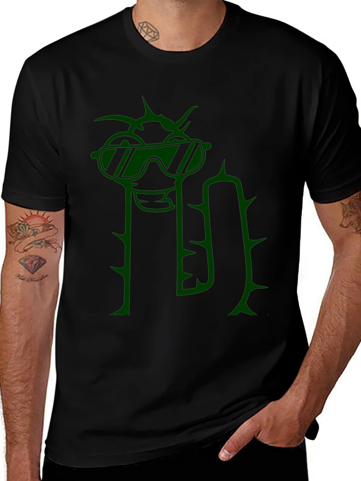 Cool Cactus Graphic Tee - Mens Black T-Shirt product image 1