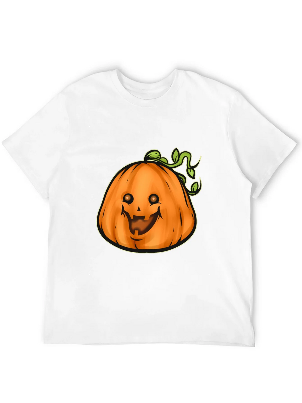 Mens Black Halloween Pumpkin Graphic Tee product image 3