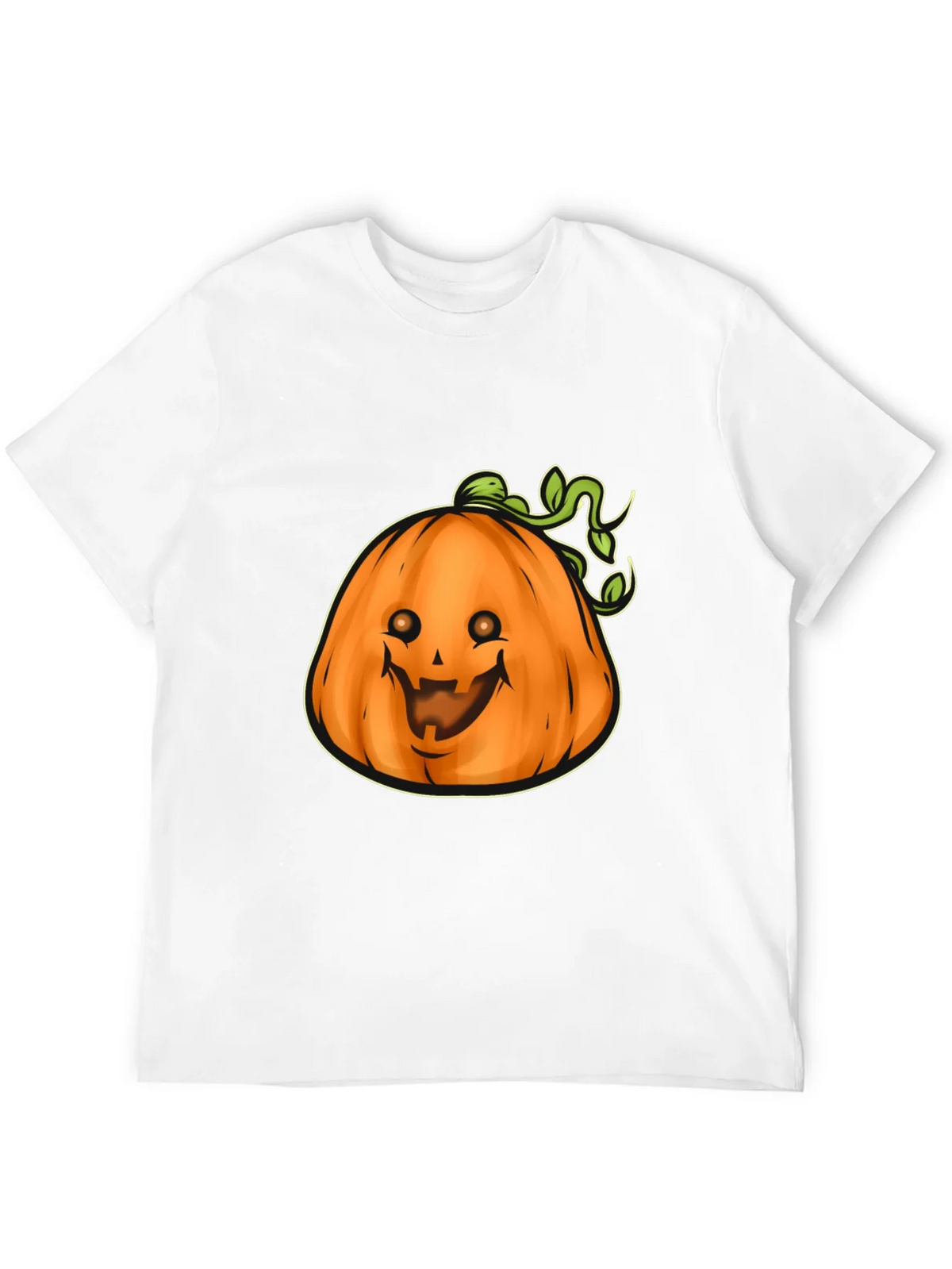 Mens Black Halloween Pumpkin Graphic Tee product image 3