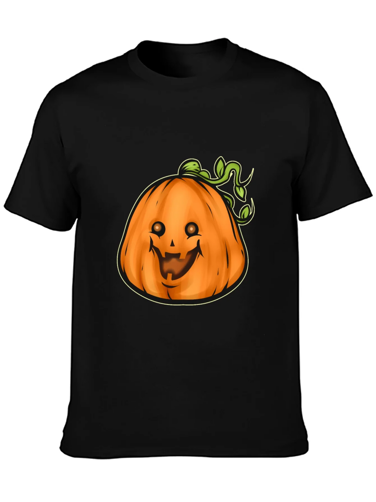 Mens Black Halloween Pumpkin Graphic Tee product image 6