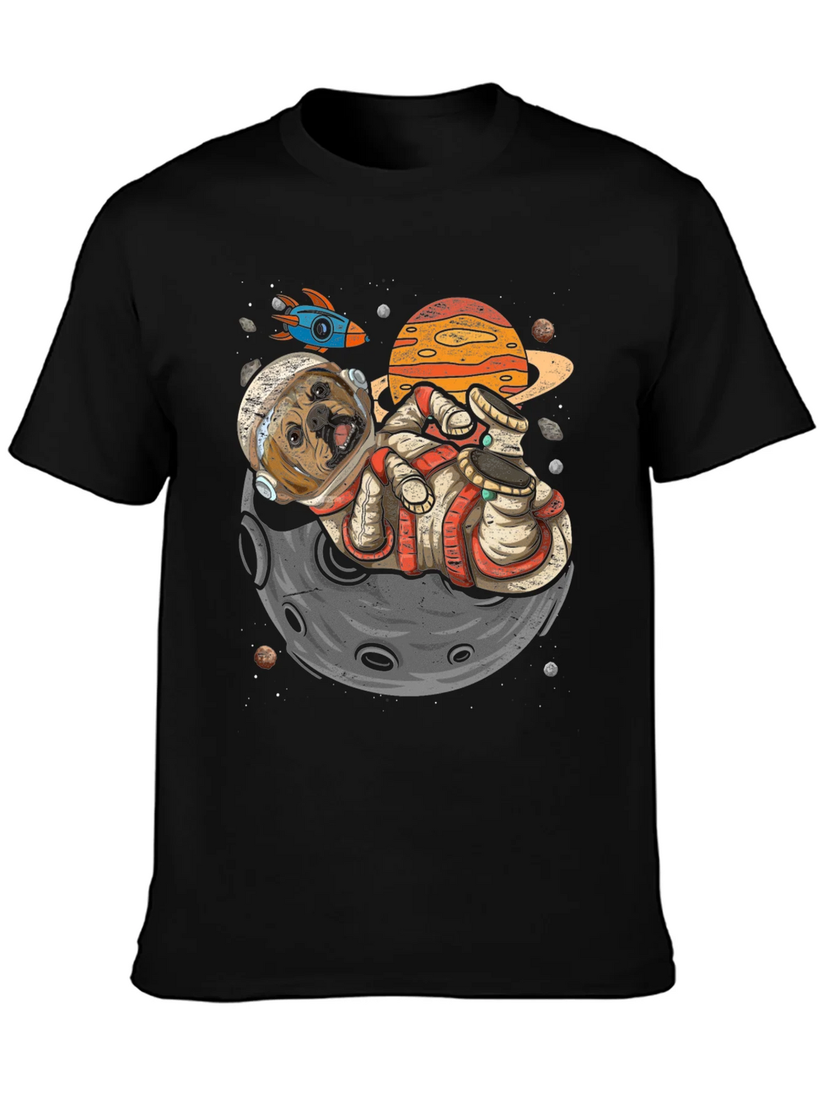 Astronaut Dog on the Moon Graphic Tee product image 6