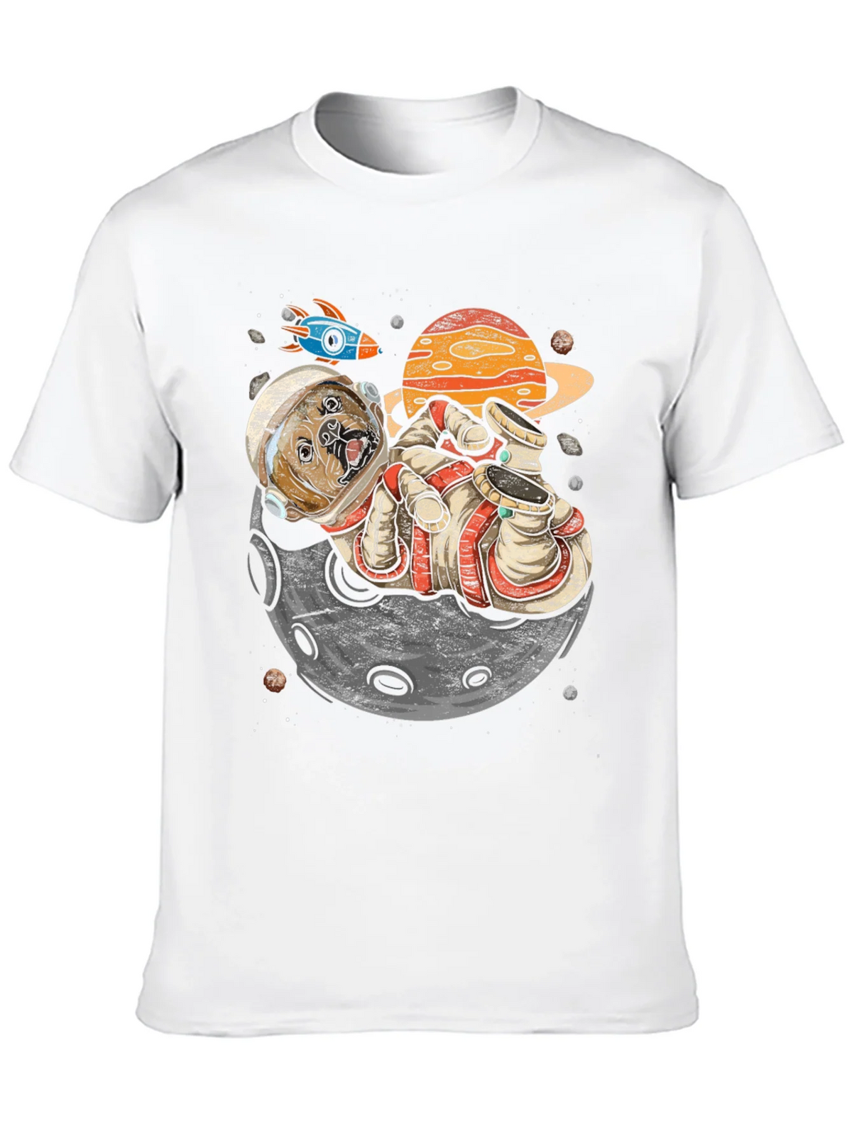 Astronaut Dog on the Moon Graphic Tee product image 12