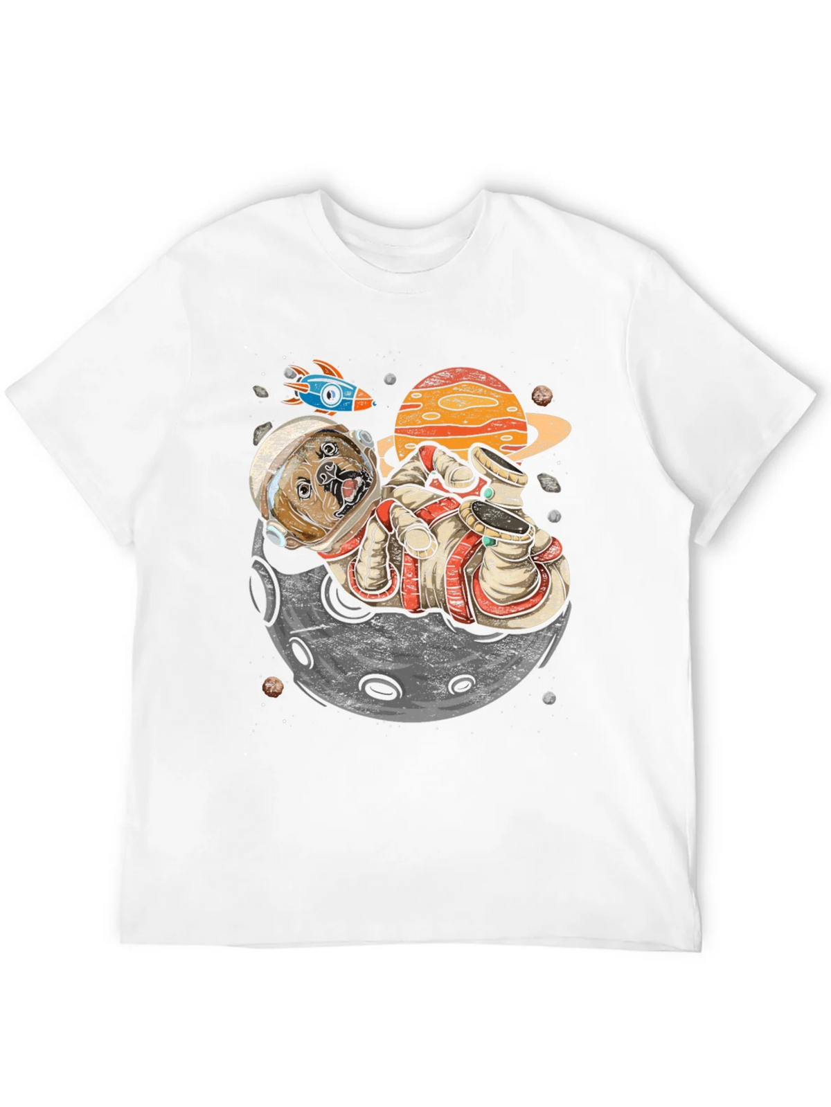 Astronaut Dog on the Moon Graphic Tee product image 3