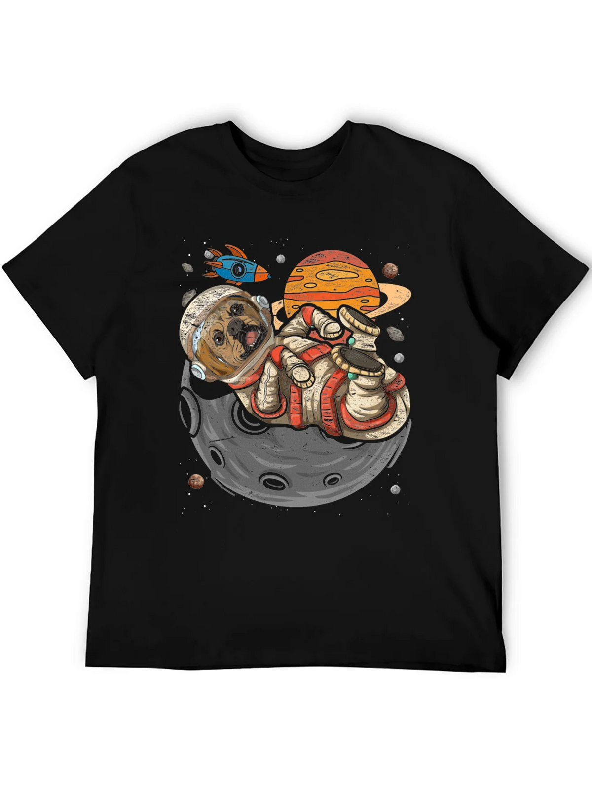 Astronaut Dog on the Moon Graphic Tee product image 8