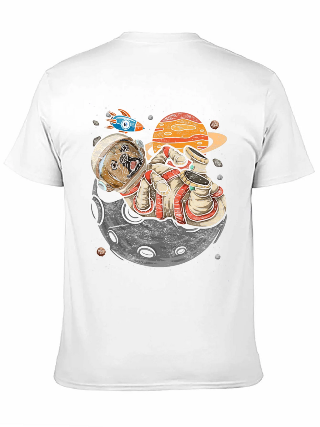 Astronaut Dog on the Moon Graphic Tee product image 2