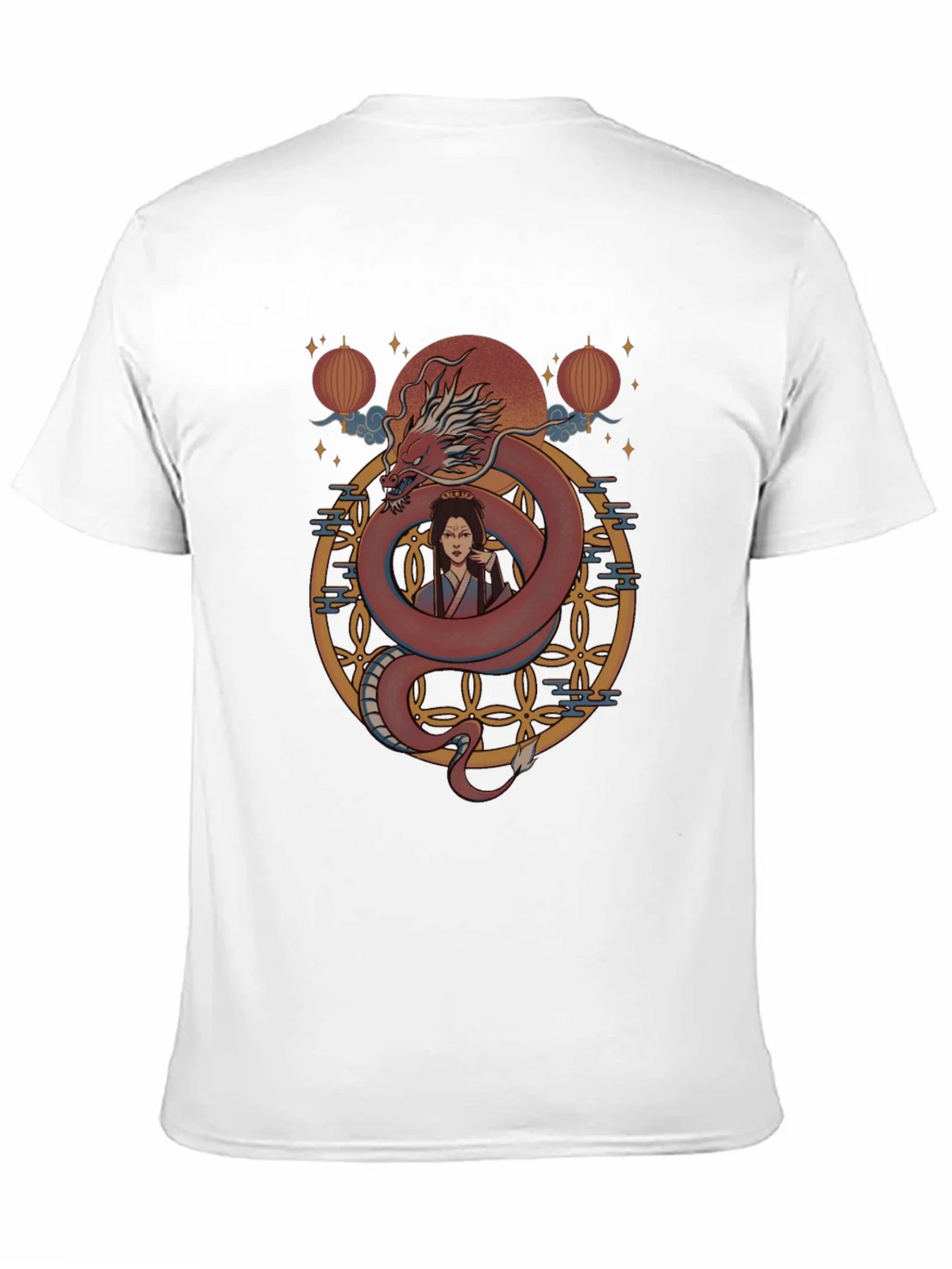 Dragon and Woman Graphic Print T-Shirt product image 2