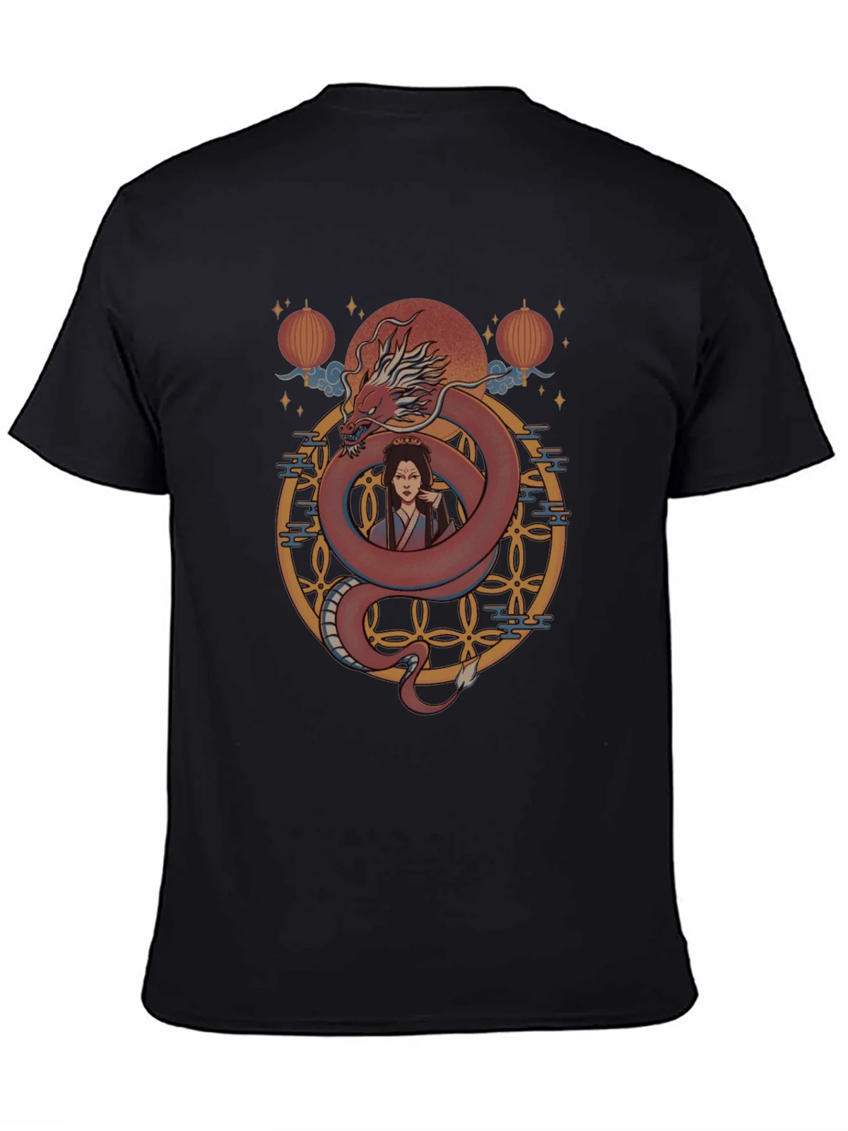 Dragon and Woman Graphic Print T-Shirt product image 7