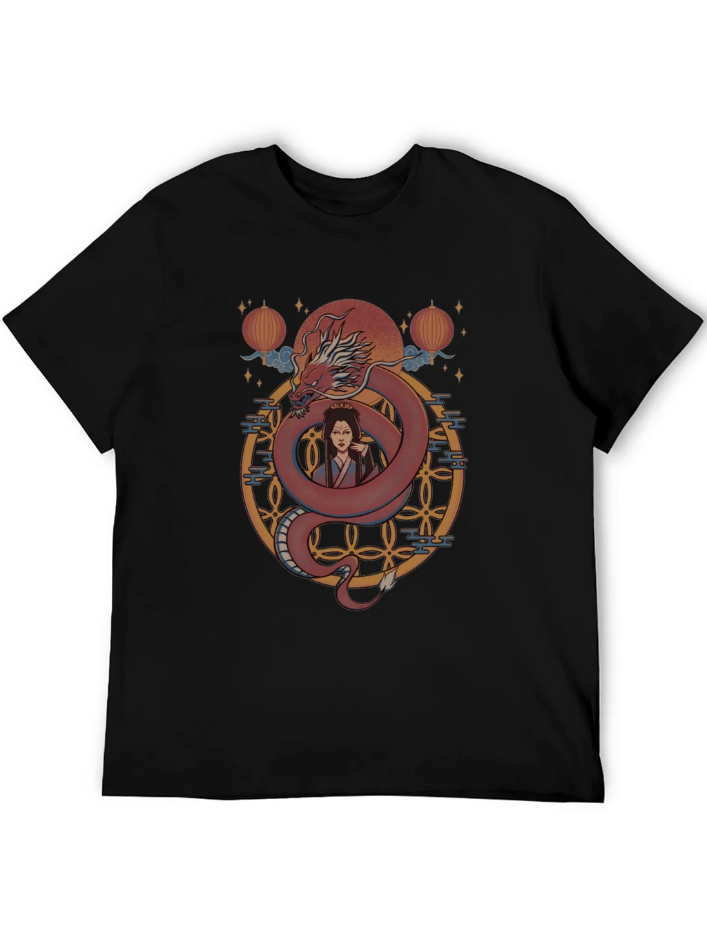 Dragon and Woman Graphic Print T-Shirt product image 8