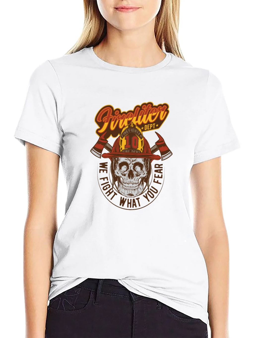 Firefighter Skull Graphic Tee - We Fight What You Fear! product image 11