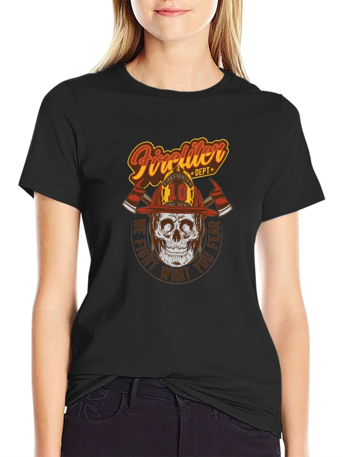 Firefighter Skull Graphic Tee - We Fight What You Fear! product image 5