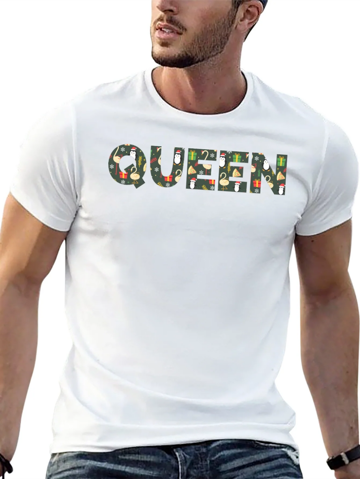 Queen Christmas Pattern Graphic Tee product image 4