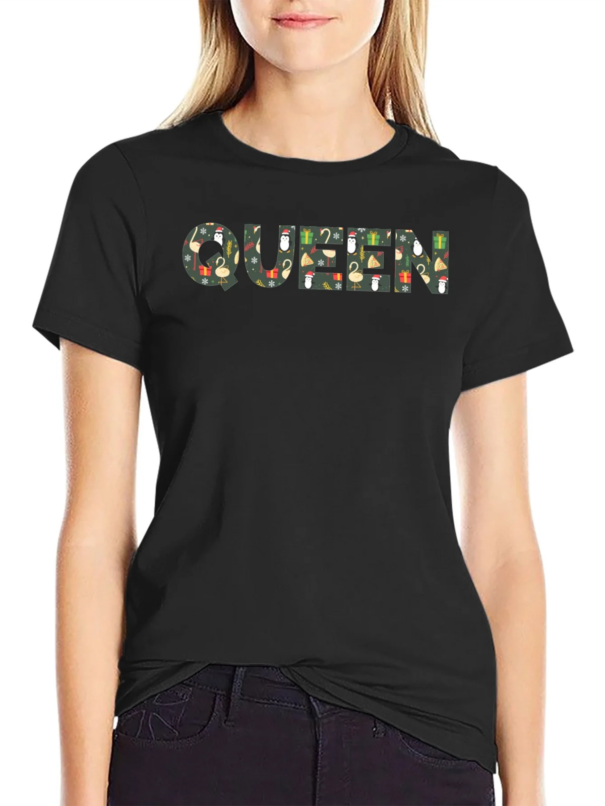 Queen Christmas Pattern Graphic Tee product image 5