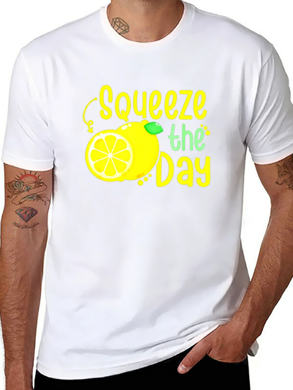 Squeeze the Day Graphic Tee - Black Cotton T-Shirt product image 10