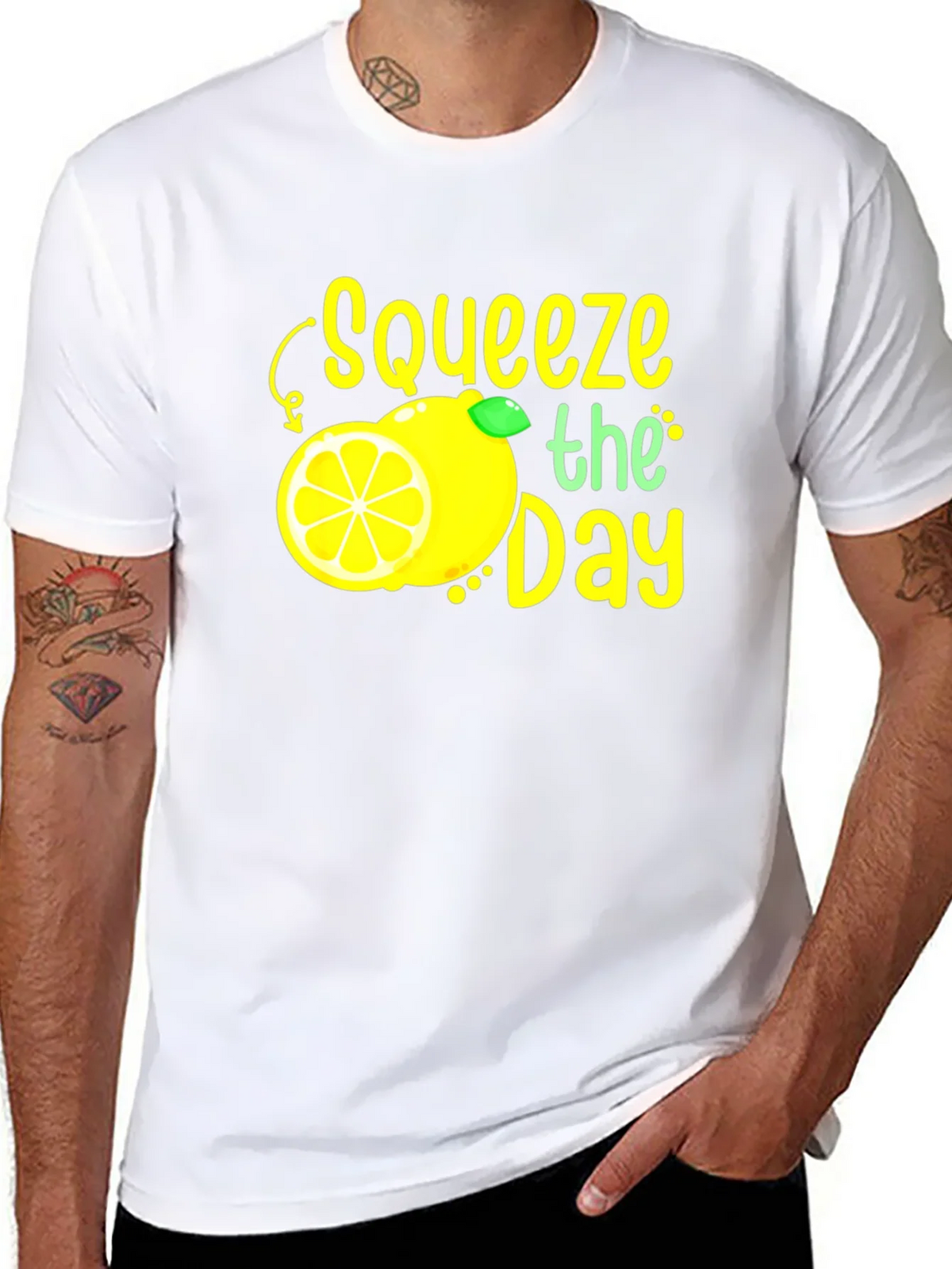 Squeeze the Day Graphic Tee - Black Cotton T-Shirt product image 10