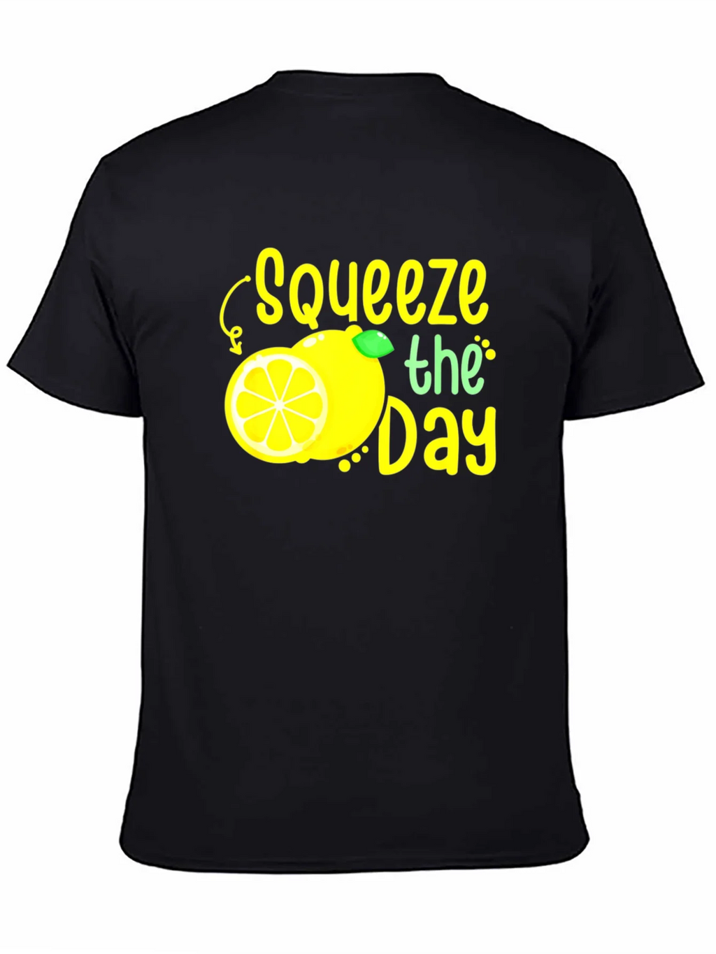 Squeeze the Day Graphic Tee - Black Cotton T-Shirt product image 7