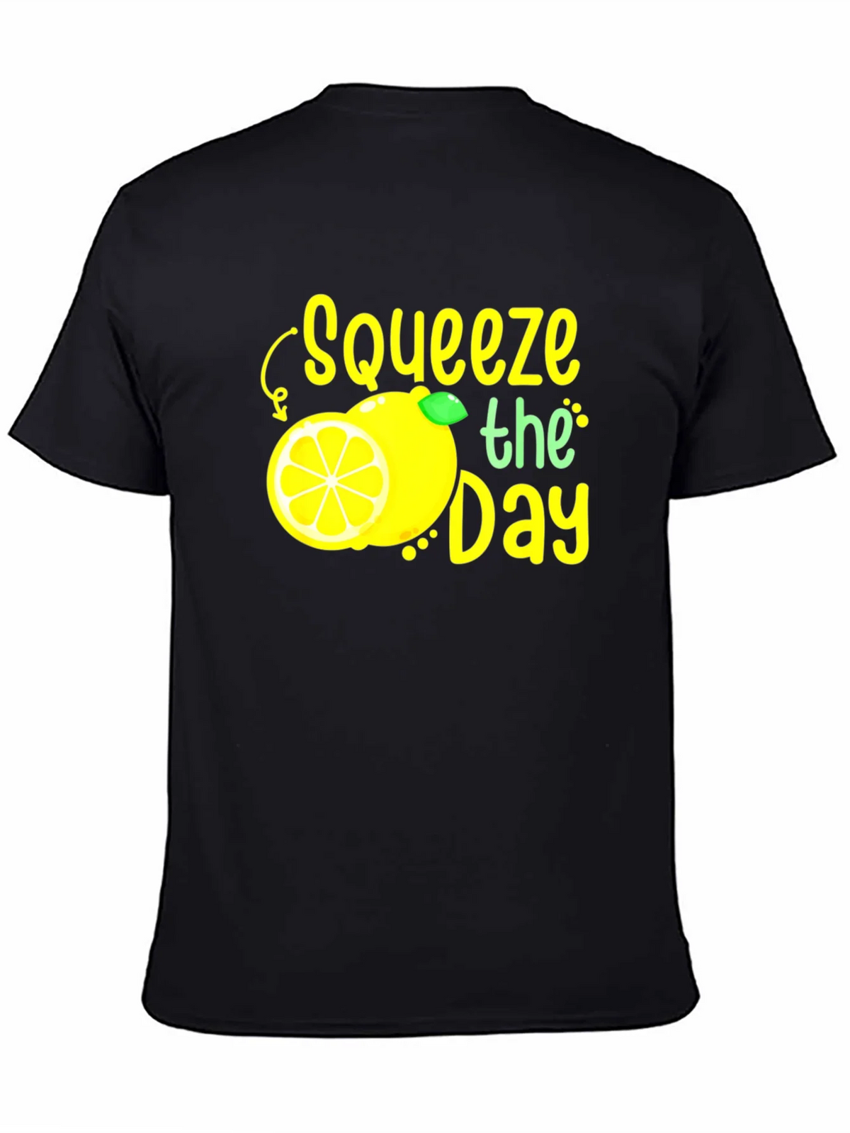 Squeeze the Day Graphic Tee - Black Cotton T-Shirt product image 7