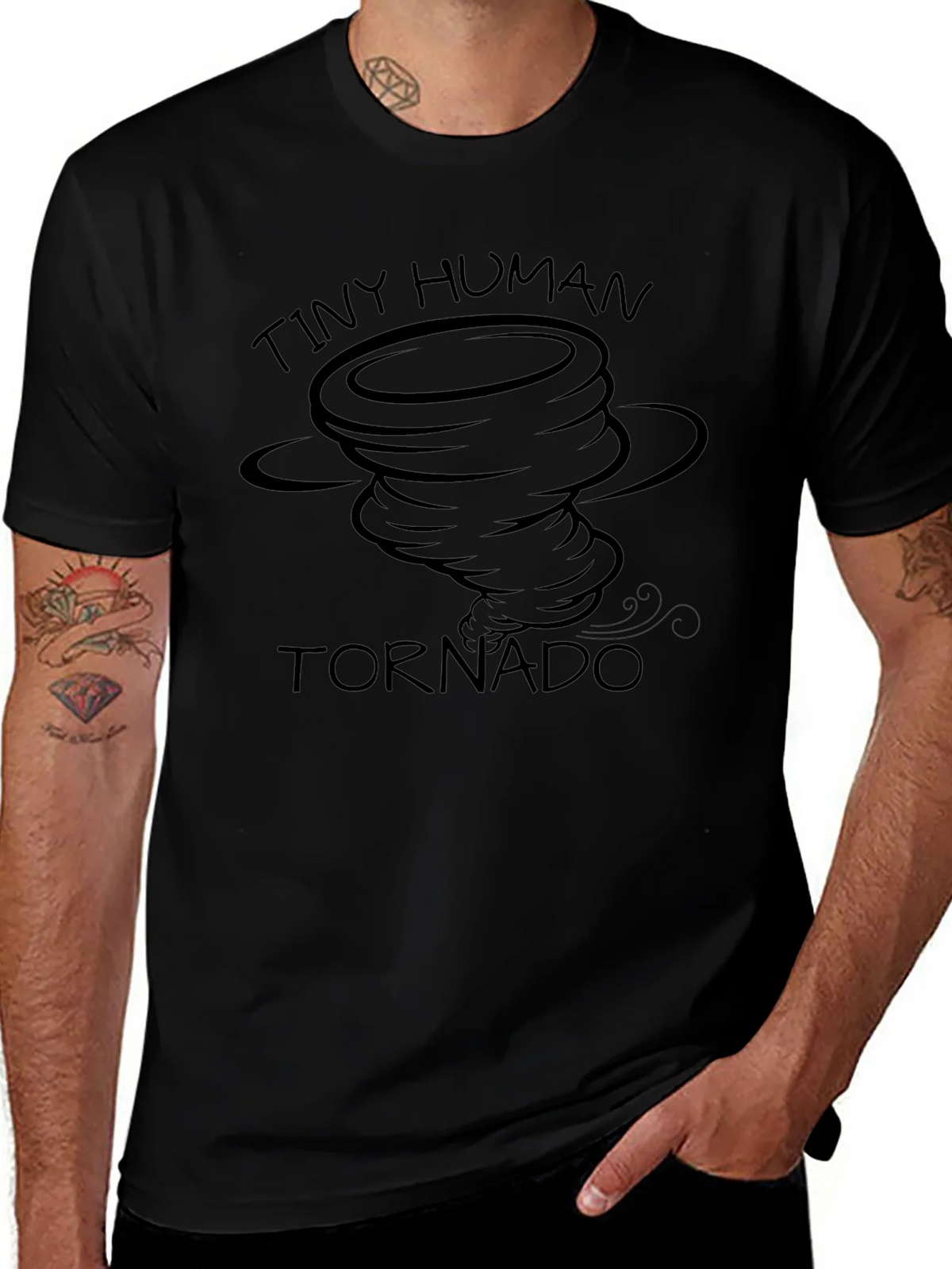 Tiny Human Tornado Black Graphic Tee product image 1