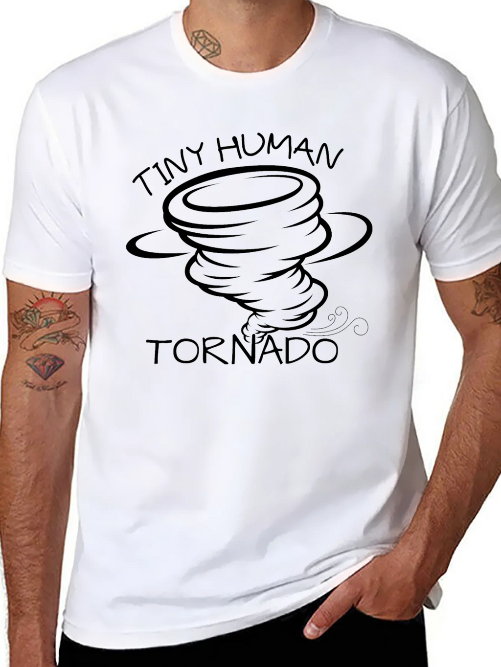 Tiny Human Tornado Black Graphic Tee product image 10
