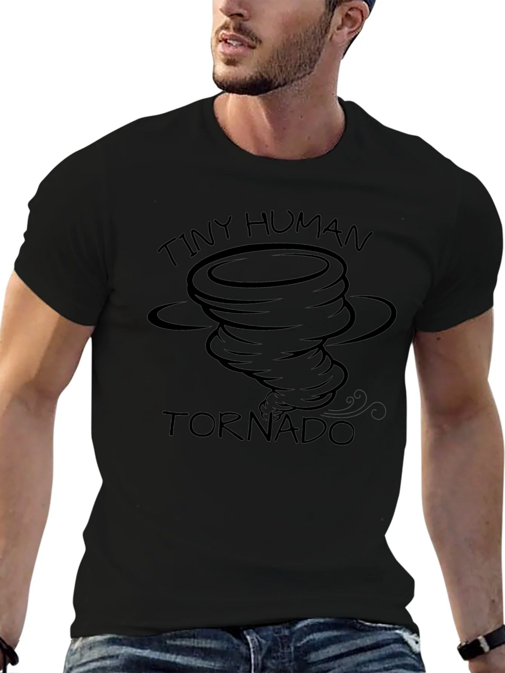Tiny Human Tornado Black Graphic Tee product image 9