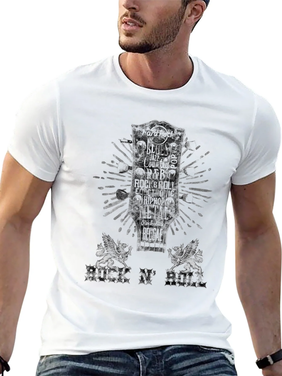 Rock n Roll Graphic Tee - Black product image 4
