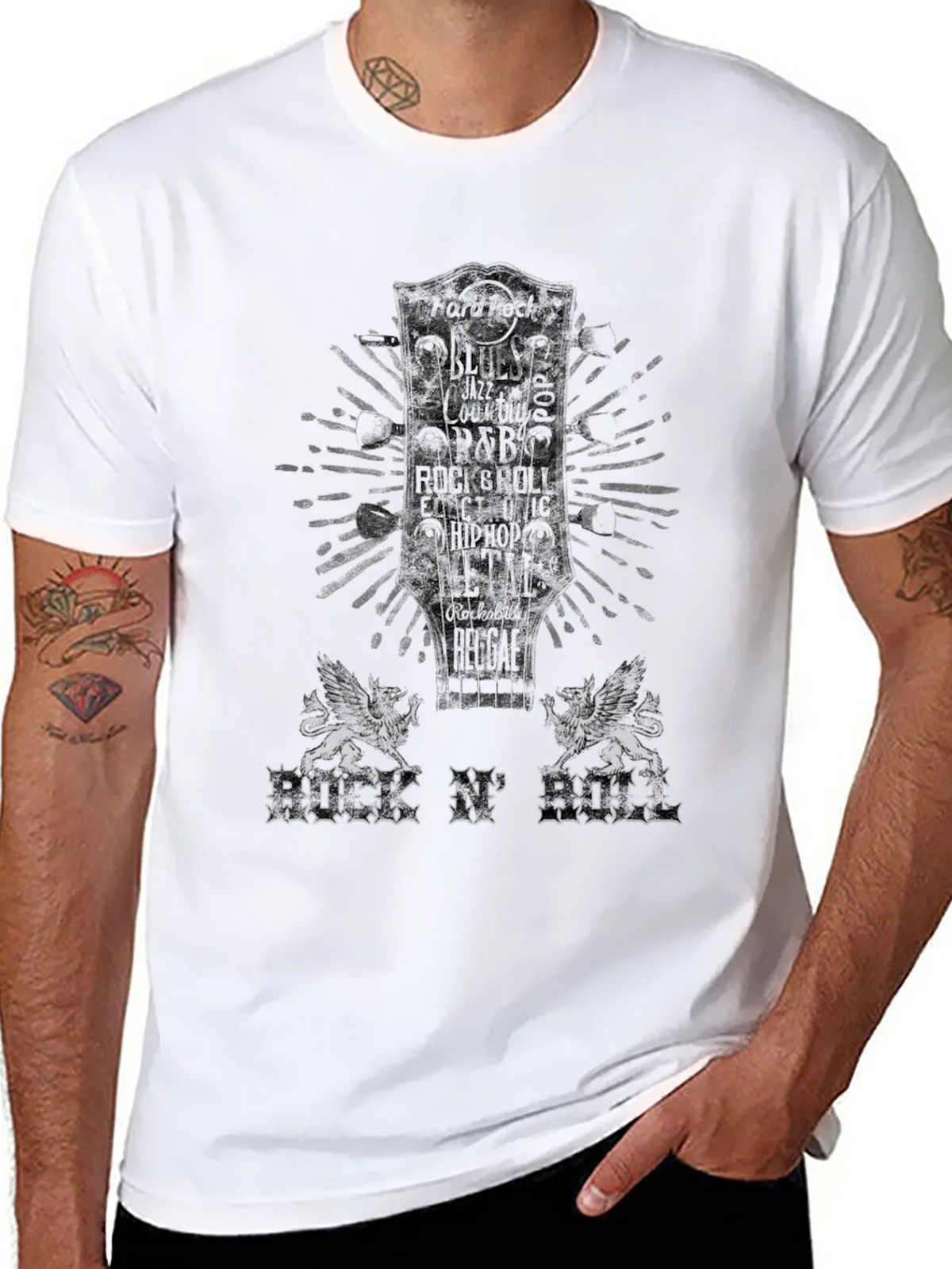 Rock n Roll Graphic Tee - Black product image 10
