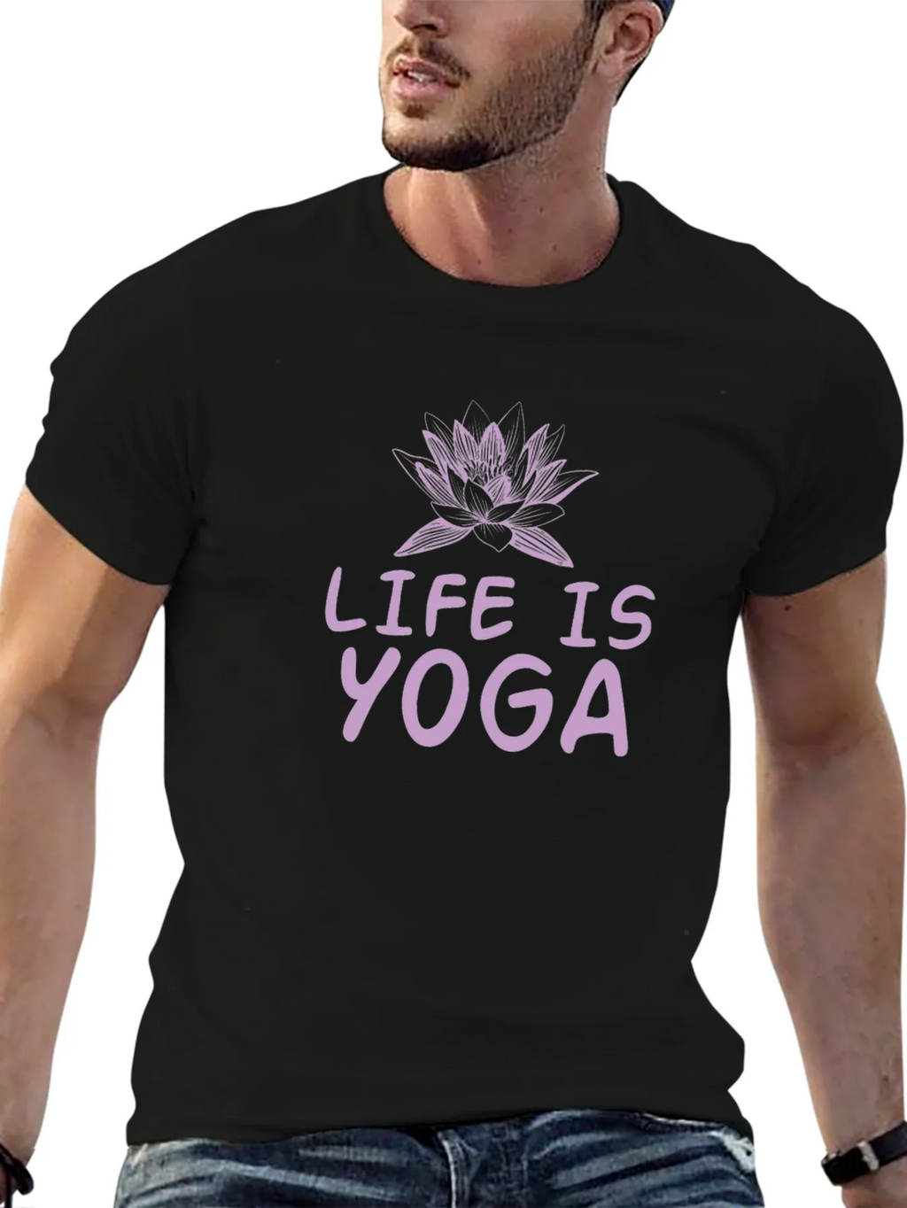 Life is Yoga T-Shirt - Lotus Design product image 9
