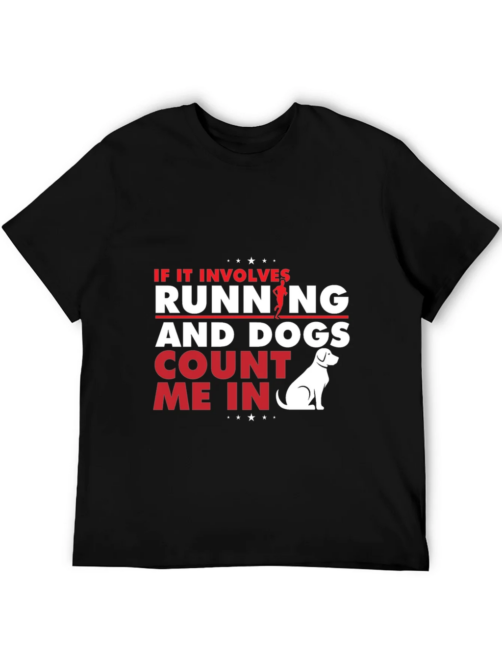 Running and Dogs T-Shirt - Black Cotton Tee for Dog Lovers product image 8